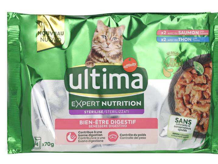 Ultima Cat Verdauung Lachs & Thunfisch 4x70g
