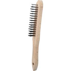 KS Tools 201.2310 Edelstahl Handdrahtbürste 3-reihig, 290mm