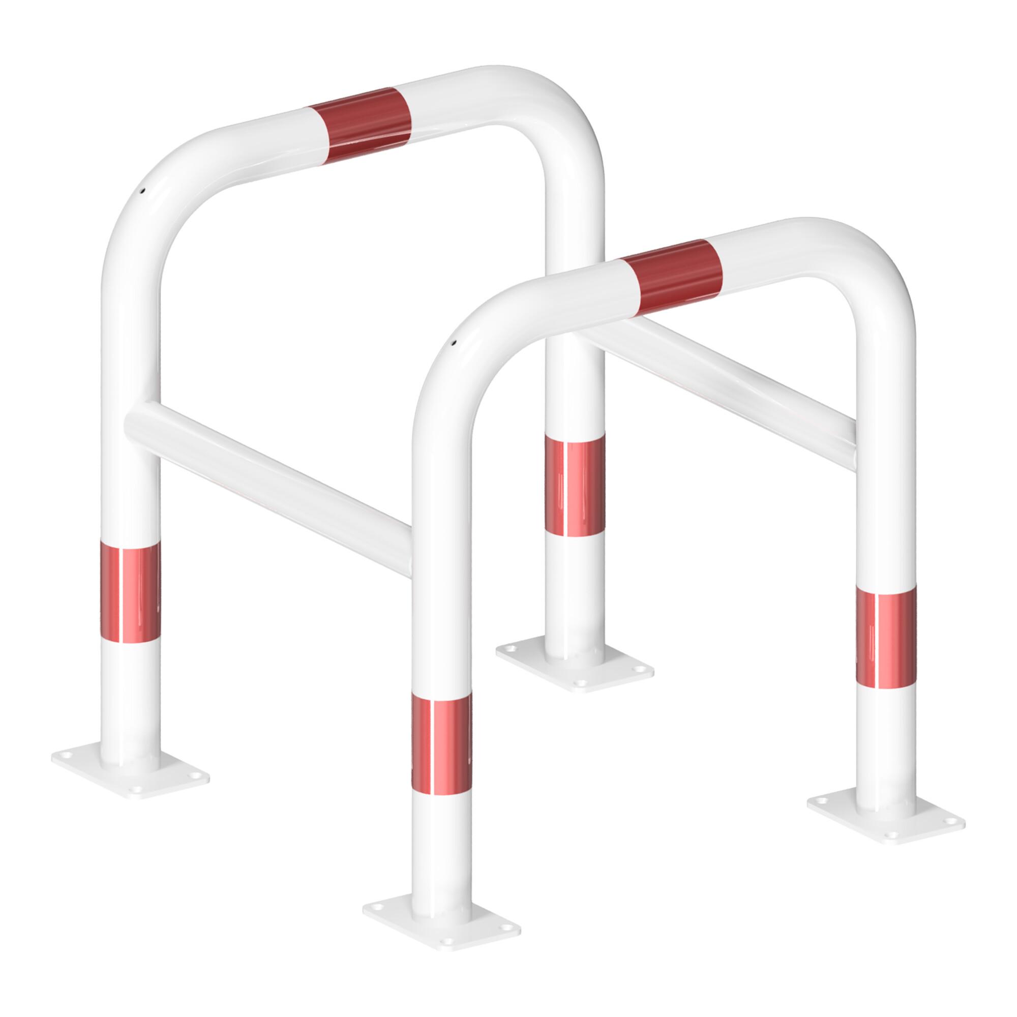 Schake Säulenschutz zum Einbetonieren, Breite: 800mm x: 800mm, Höhe Überflur: 800mm, weiss rot (465_068B)