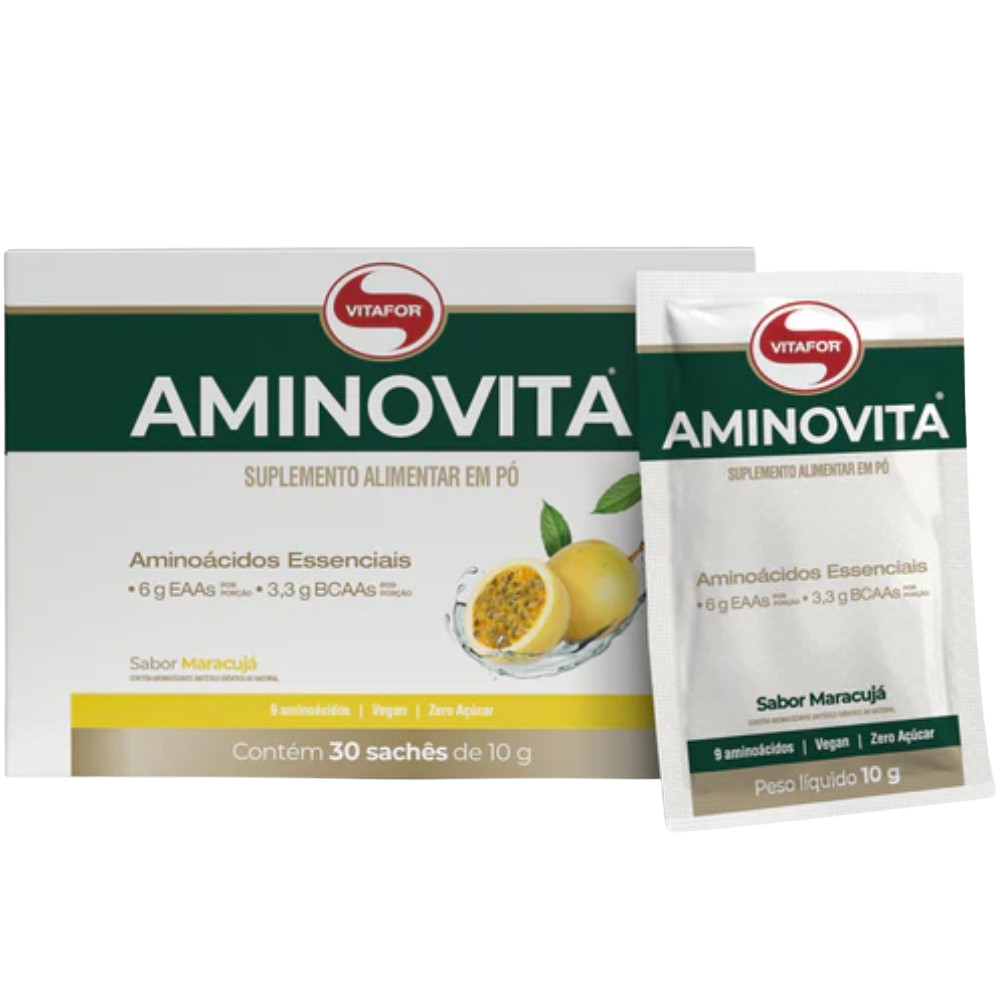Vitafor Aminovita Complemento Alimenticio Bolsita Complemento Alimenticio 30&nbsp;un. Passion Fruit