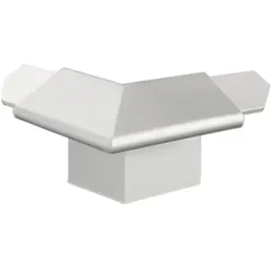 Außenecke für Balkonwinkelprofil mit Tropfkante silber (H= 18 mm)