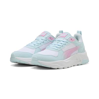 Sneaker PUMA "TRINITY 2 LT FADED GLOW JR", Mädchen, Gr. 38,5, pink (puma weiß, aqua glow, mauve glow), Textil, Schuhe Sneaker