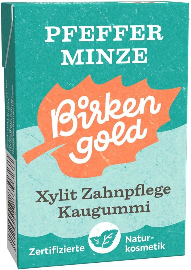 Birkengold Zahnpflege Natur Kaugummi Pfefferminze 20stk