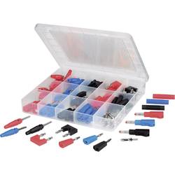 VOLTCRAFT SUBP84-03 Laborstecker Stift-Ø: 4 mm Schwarz, Rot, Blau, Silber 84 St. 93013C140