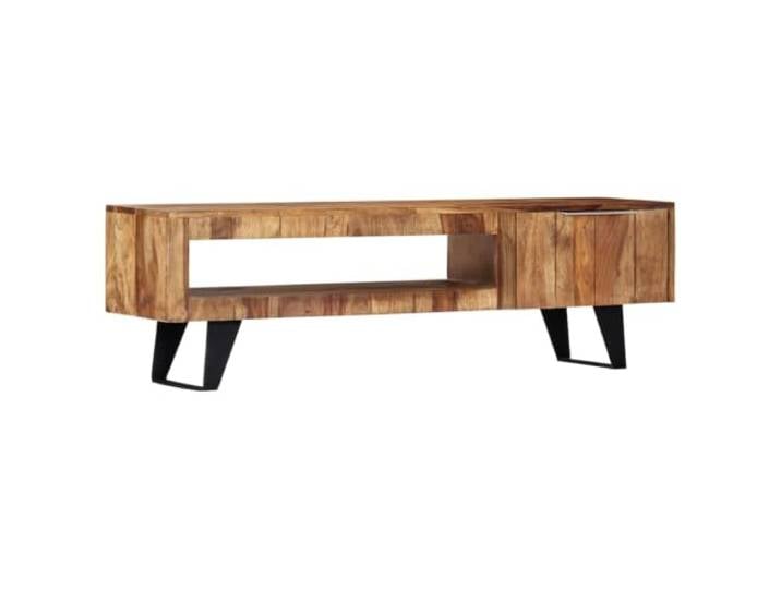 GKMBCVDFR TV-Schrank Massivholz Akazie 140x30x40 cm mit Stahlgestell Massives Akazienholz, robustes Stahlgestell, mehrere Staufächer, warme Maserung, einzigartige Farbvariation