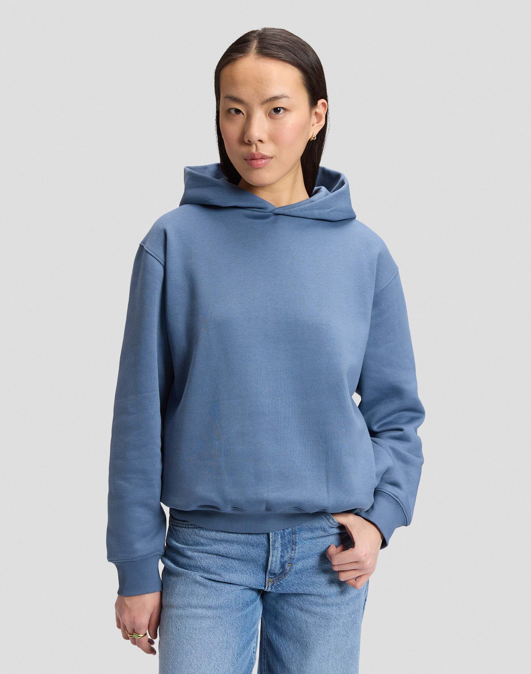 Kapuzenpullover LEE "Lee Kapuzenpullover Core", Damen, Gr. XS, blau, Obermaterial: 80% Baumwolle CO. 20% Baumwolle CO recyc.., Pullover Kapuzenpullover blau XS