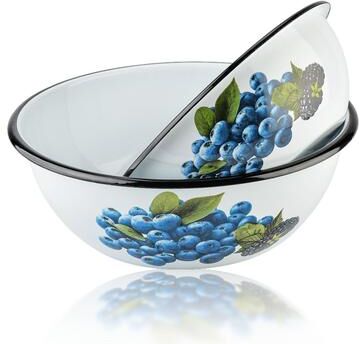 STP Goods Blueberry Enamel Bowl Set of 2