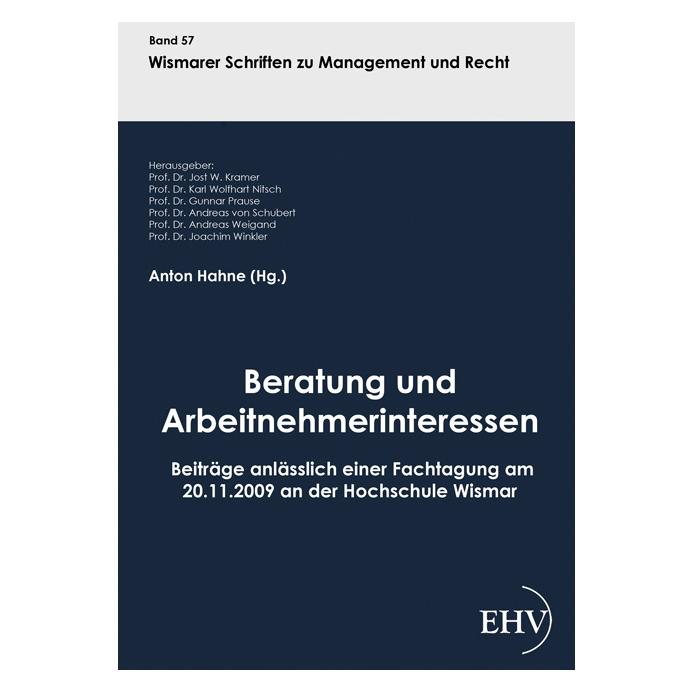 EHV Beratung und Arbeitnehmerinteressen (Deutsch, Softcover, Anton Hahne, Jost W. Kramer) (55398344)