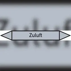 Rohrleitungskennzeichen Zuluft - 270x37 mm Folie selbstklebend