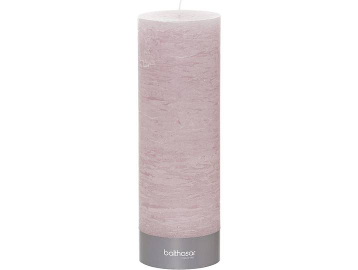 Balthasar Kerze Rustico altrosa H30 cm D10 cm, Brenndauer 250h - Material: Wachs - Kerze
