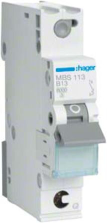 Hager Disjoncteur unipolaire B-13A, 6kA, 1M QC MBS113 (MBS113)