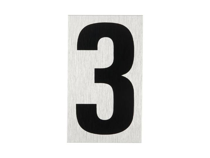 Schild Ziffer 3 6 × 10 cm