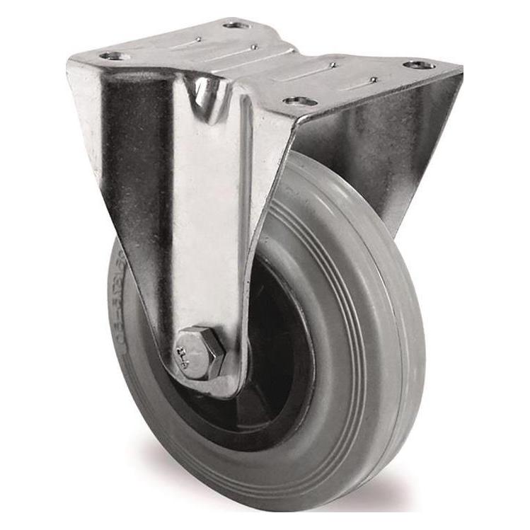Tecwerk Bockrolle 80 mm 70 kg Vollgummi Rollenlager 105 x 80 mm Polypropylen (2000276106)