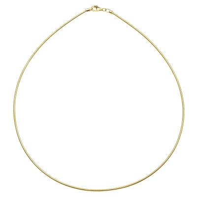 Halsreif OSTSEE-SCHMUCK "- Omega 1,7 mm - Silber 925/000, vergoldet -" Gr. 50, gold (goldfarben, gelb), Halsketten, Damen, 50, Silber 925 (Sterlingsilber)