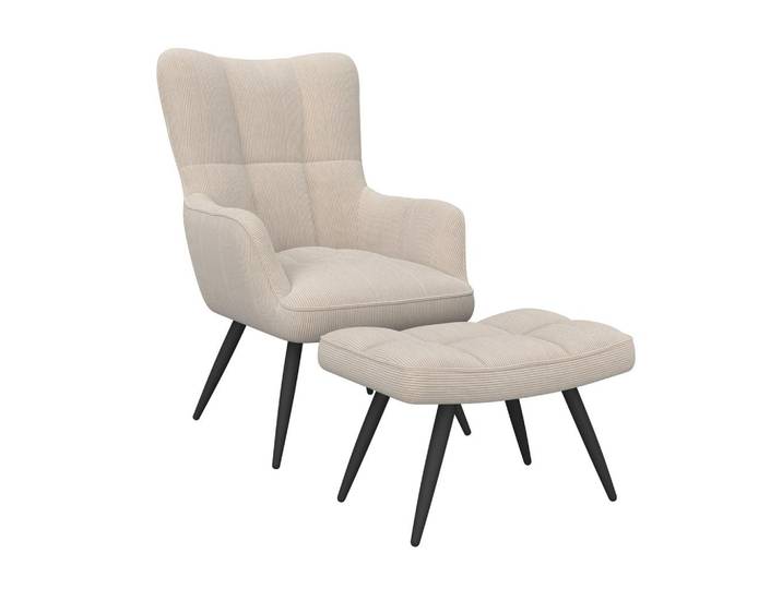 Ohrensessel Hanoi Webstoff beige, B: 71 cm