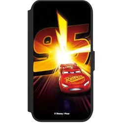 Nivocase Klapphülle für Apple iPhone 8 Handyhülle aus Kunst Leder NIVOflip schwarz Cars Lightning Mcqueen (Apple iPhone 8), Smartphone Hülle, Schwarz