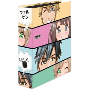 Falken Ordner 21002192, Karton, A4, 8cm, Motiv Manga Faces