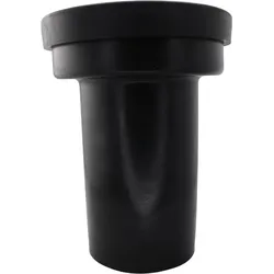 HAAS PE-Wand-WC-Anschlussgarnitur DN 90 mit Rattenklappe schwarz