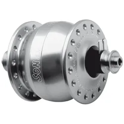 SON Nabendynamo SON delux | 9x100 mm Schnellspanner 36 Loch silber elo