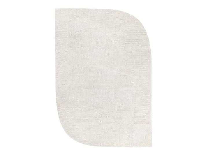 Tapis tufté à la main pure laine blanc cassé 110x170