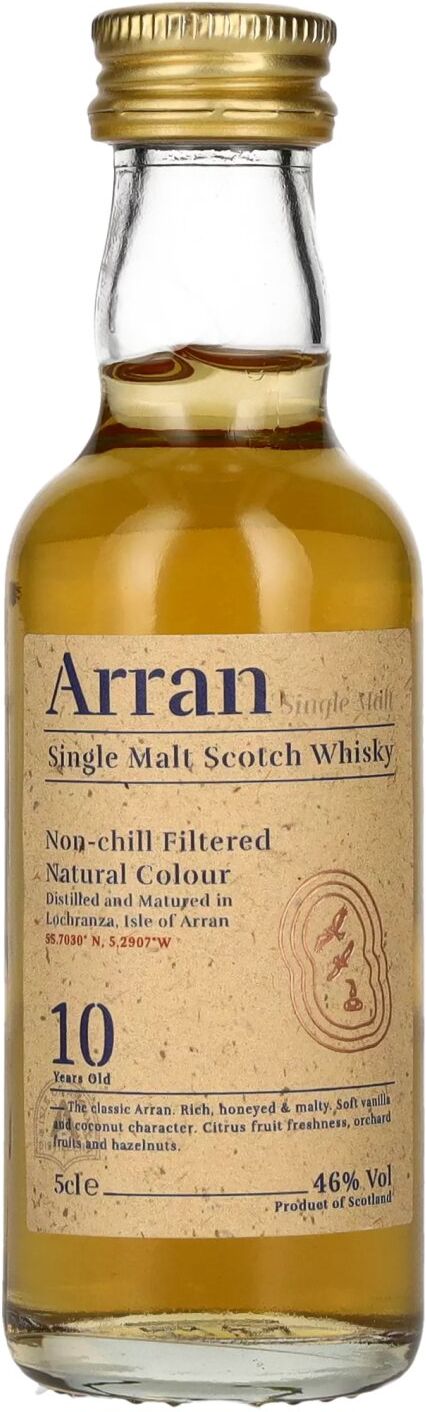 Arran Whisky Arran 10 Years Old Single Malt Scotch Whisky 46% Vol. 0,05l