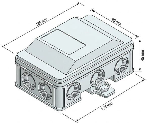 Orno Boîte de Dérivation Étanche IP54 90x135 mm