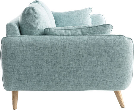 Miliboo Sofa skandinavisch 3 Plätze eisblau CREEP