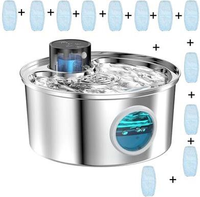 Uplift Essentials Wireless Rechargeable Smart Sensor Stainless Steel Cat Water Fountain pet Water 12chip