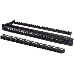 WP Rack & Cabling Wp Europe 1U Panel mit 24 Rj45u (CAT6, 0.15 m), Netzwerkkabel