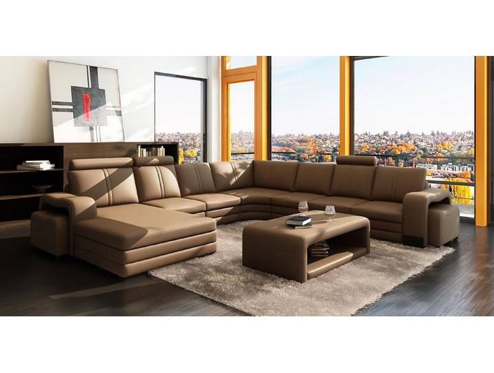 Xlmoebel Wohnlandschaft Großes XXL Ecksofa Big Sofa – Modernes Kunstleder Sofa Sofort, Wohnlandschaft 1 Teile, Hergestellt in Europa