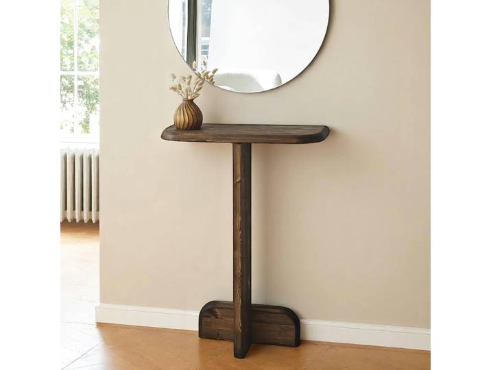 Console / guéridon en bois 60 cm SITIA - Bois brun