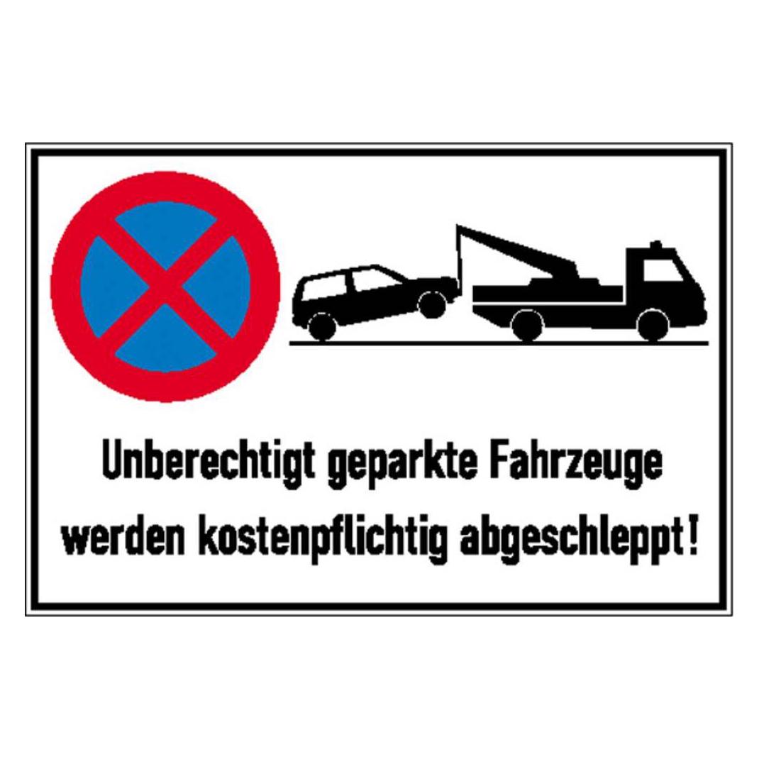 SafetyMarking Haltverbotsschild Absolutes Haltverbot Unberechtigt geparkte Fahrzeugen werden kostenpflichtig ab... (11.5995)
