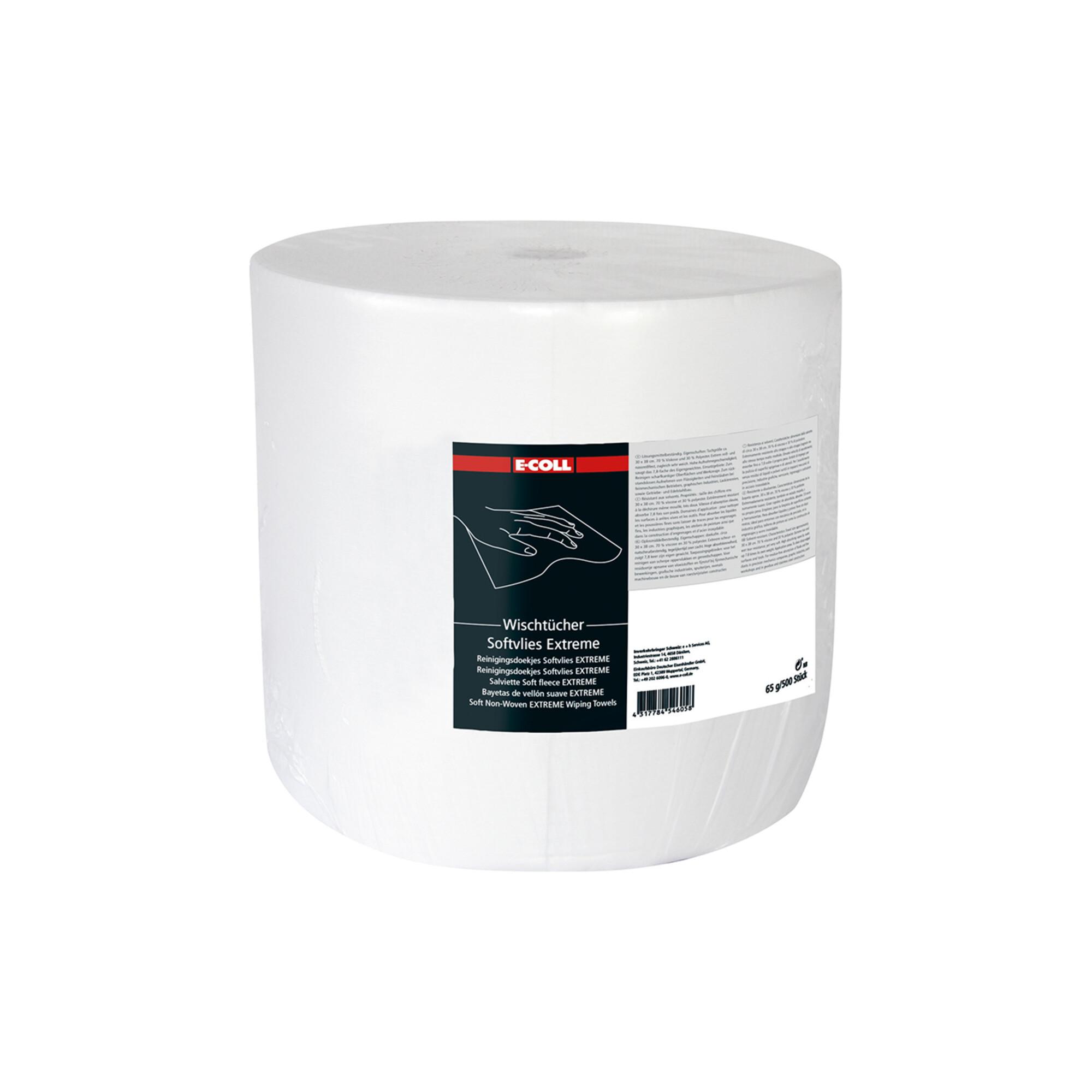 E-COLL Wischtuch Softvlies Extreme 500 Blatt 30x38mm weiß (4317784546058)