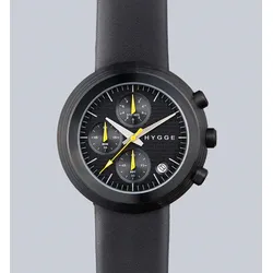 HYGGE - 2312 CHRONOGRAPH SERIE - black leather / 40 MM