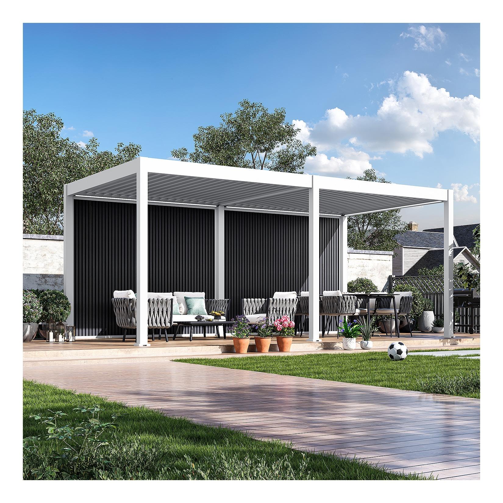 Weide Sichtschutzwand Anthrazit – Pergola Seitenwand Aus Wpc Lamellen & Windschutzweiß 3.0 M