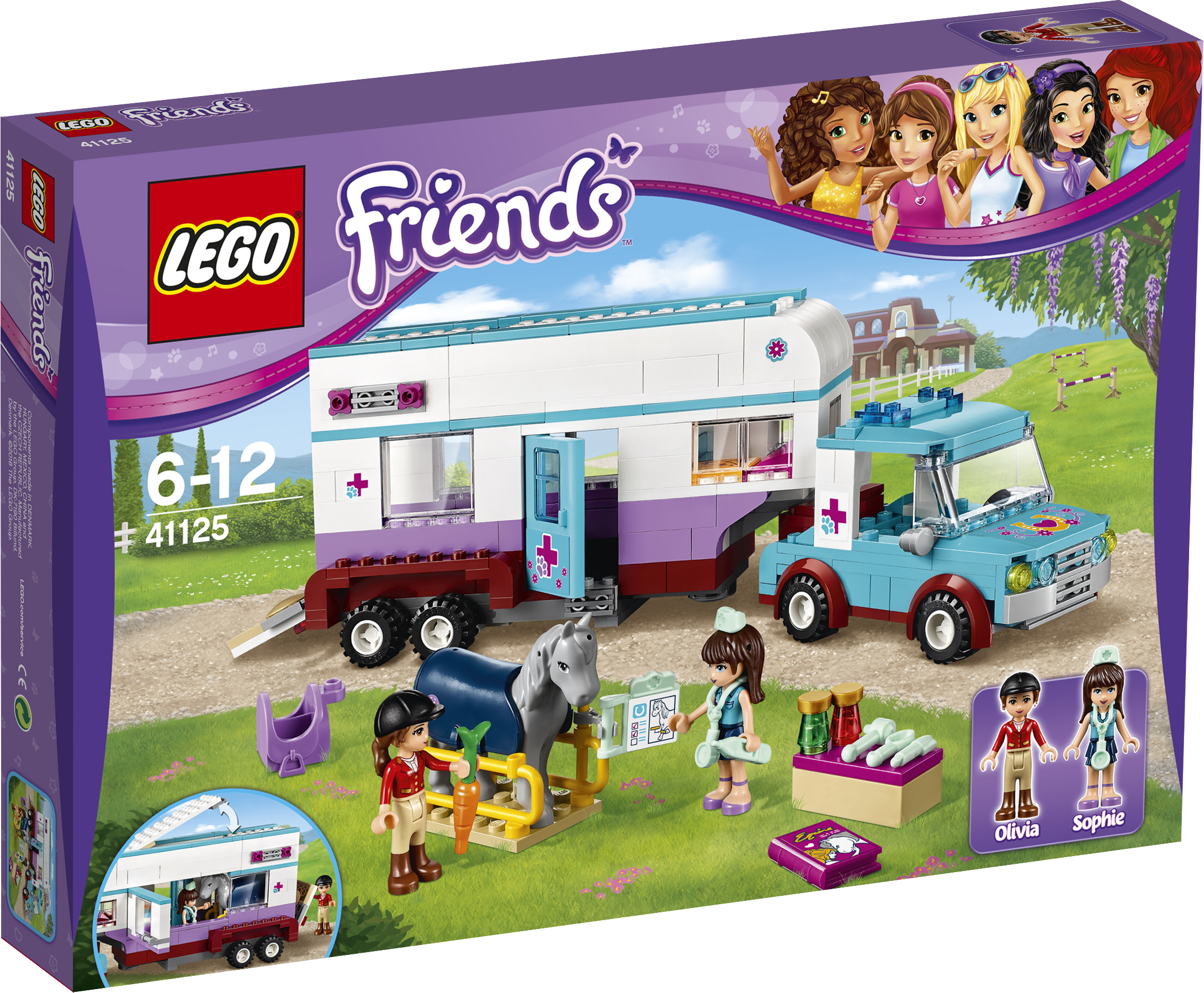 LEGO Friends Pferdeanhänger und Tierärztin 41125