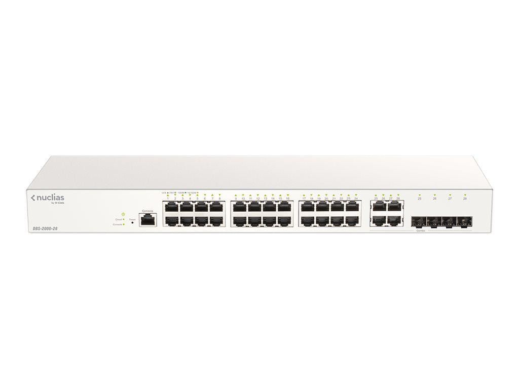 D-Link DBS-2000-28/E 28-Port Gigabit Desktop Switch Cloud-managed