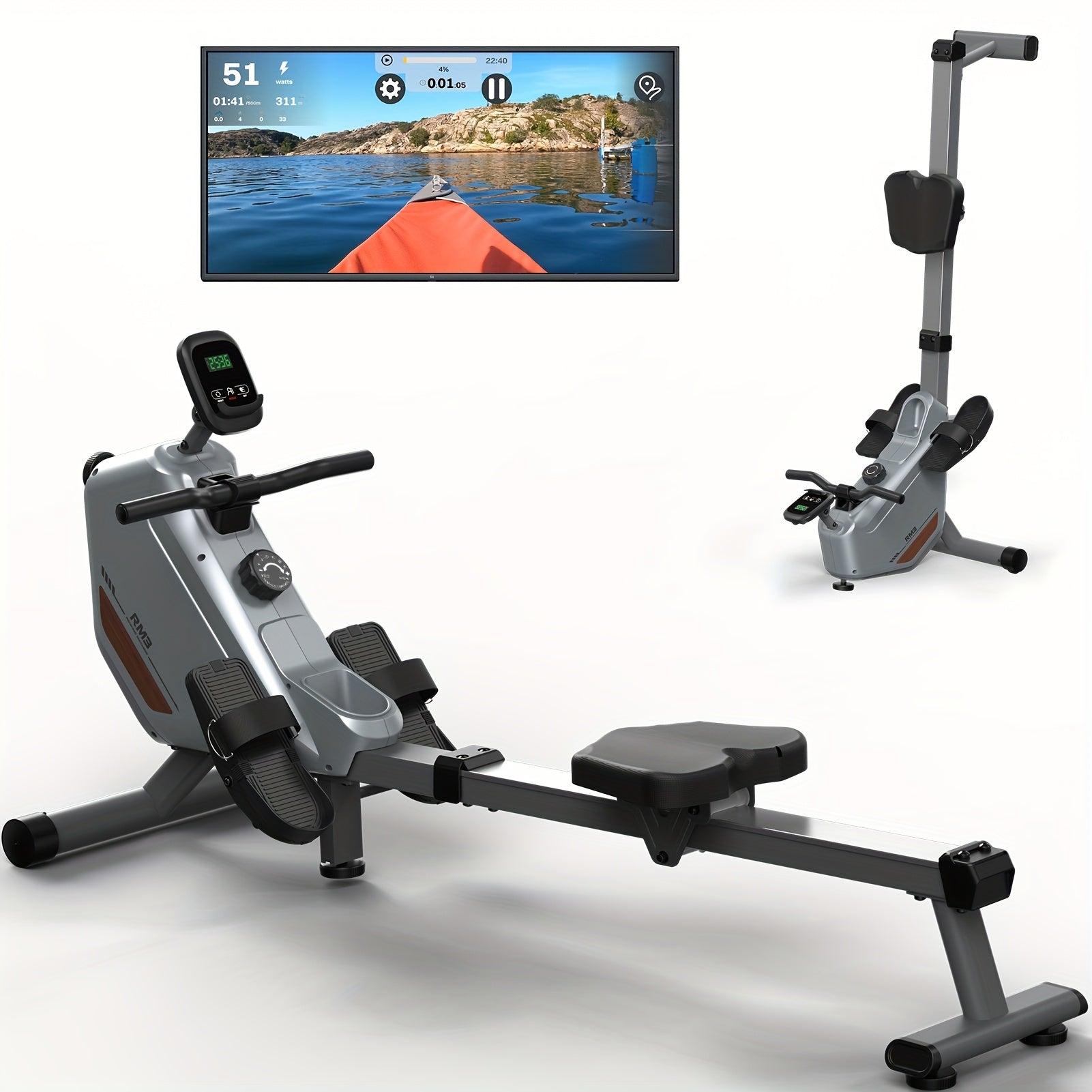 Rudertrainer - Leiser Heimtrainer. Rudergerät - Magnetischer Widerstand, 16 Stufen - Klappbar - Max. Gewicht: 150 kg
