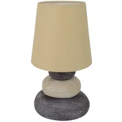 Näve Keramik Tischleuchte "Stoney" h:31cm natur