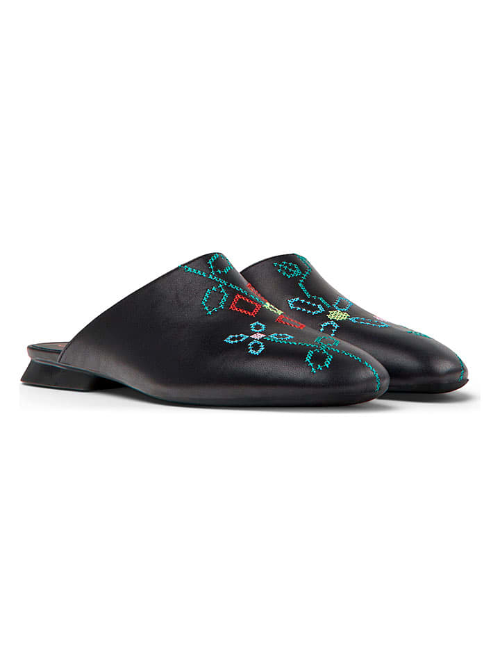 Camper Leder-Clogs "Casi Myra" in Schwarz - 38