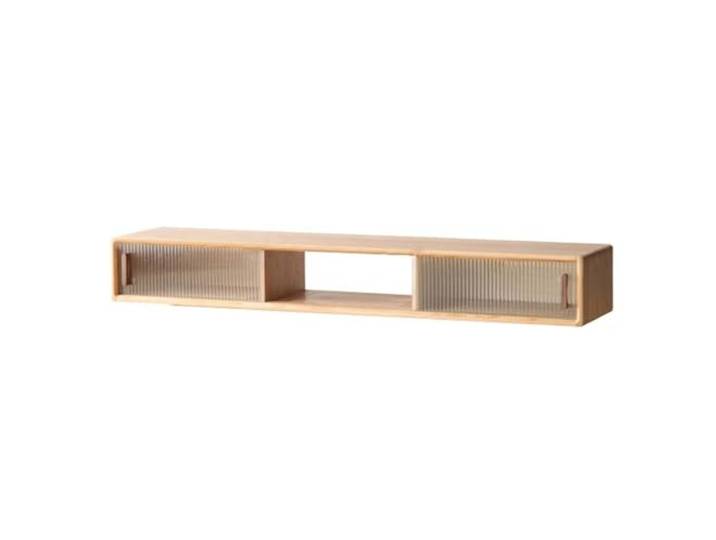 Hhmmei2024-23 Schwebender TV-Schrank an der Wand 59''/70'' schwebende TV-Konsole, wandmontierter schwebender TV-Ständer Entertainment-Center(Cherry,180cm)