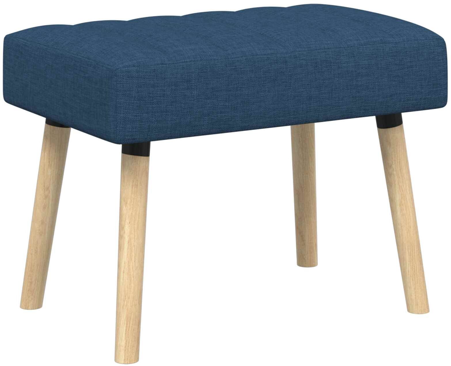 vidaXL Banc capitonné canal Bleu 60 x 40 x 45 cm Tissu