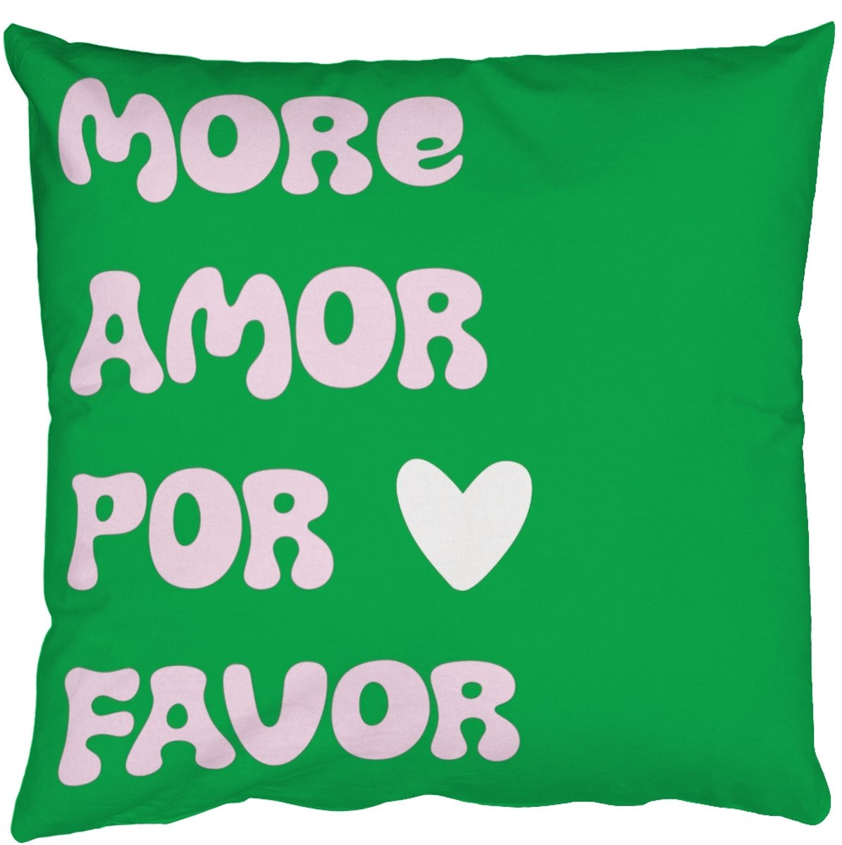 PillowMonkey Sierenkussen Amor Valentijn Groen 60x60 cm