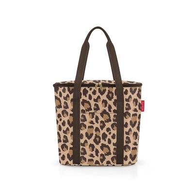 Kühltasche REISENTHEL "thermoshopper", braun (leo macchiato), B:38cm H:35cm T:16cm, Kühlboxen, extradicke Isolierschicht, Deckel mit 2-Wege-Reißverschluss