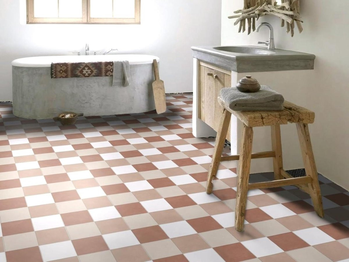 Vinyl vloerbedekking PVC Terracotta 2m x 3,5m