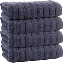 Depera Home Vague Turkish Cotton 4 pcs Bath Towels - 28'x54' Bath Towels