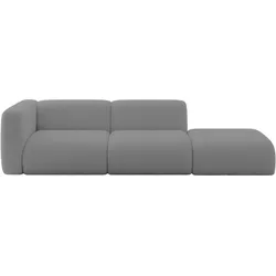 SOFA Ottomane Links MIRA-S3 296x89x70 Grau Bouclé
