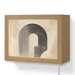 WANDLEUCHTE Schleife - Streifen - Minimalistisch - Schwarz Wandlampe 20x15 cm Wandlampe