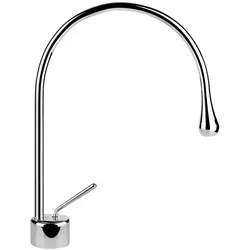 Gessi Goccia Waschtisch-Einhebelmischer mit Auslauf Radius 125 mm, ohne Ablaufgarnitur, Ausladung 244 mm, Auslauf um 360 schwenkbar, 33602031, Farbe: Chrom