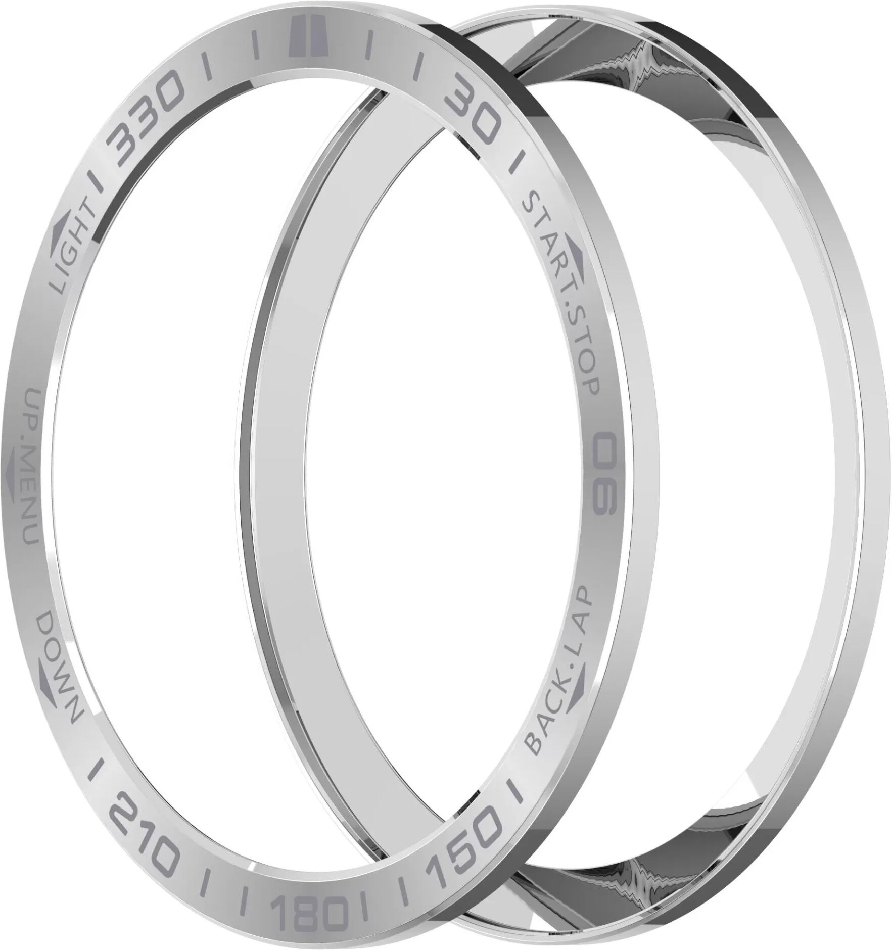 INF Edelstahl Lünette Racing Stil kompatibel mit Garmin Quatix 8 – Uhrenschutz und Individualisierung Silber-Grau 47 mm